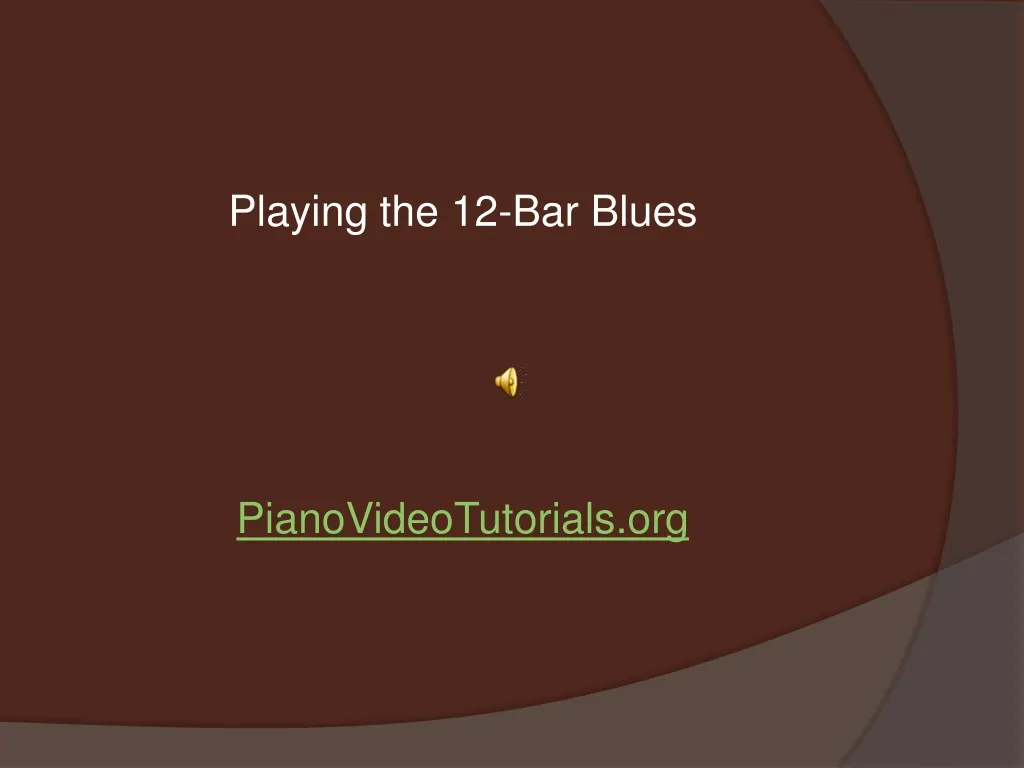 playing the 12 bar blues pianovideotutorials org