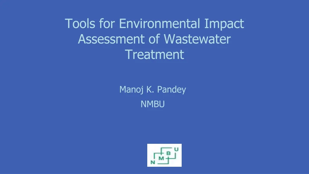 tools for environmental impact assessment of wastewater treatment