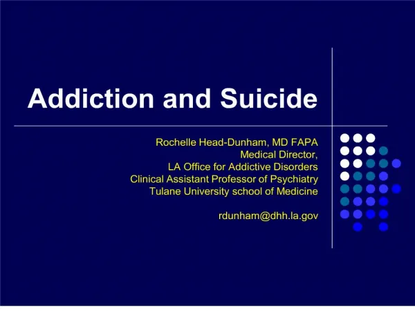 addiction and suicide