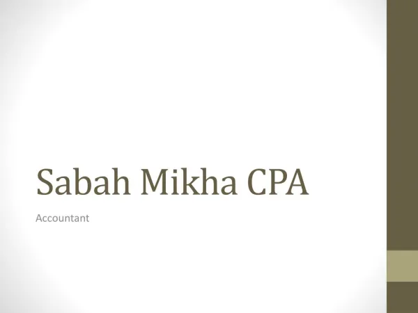 Sabah Mikha CPA
