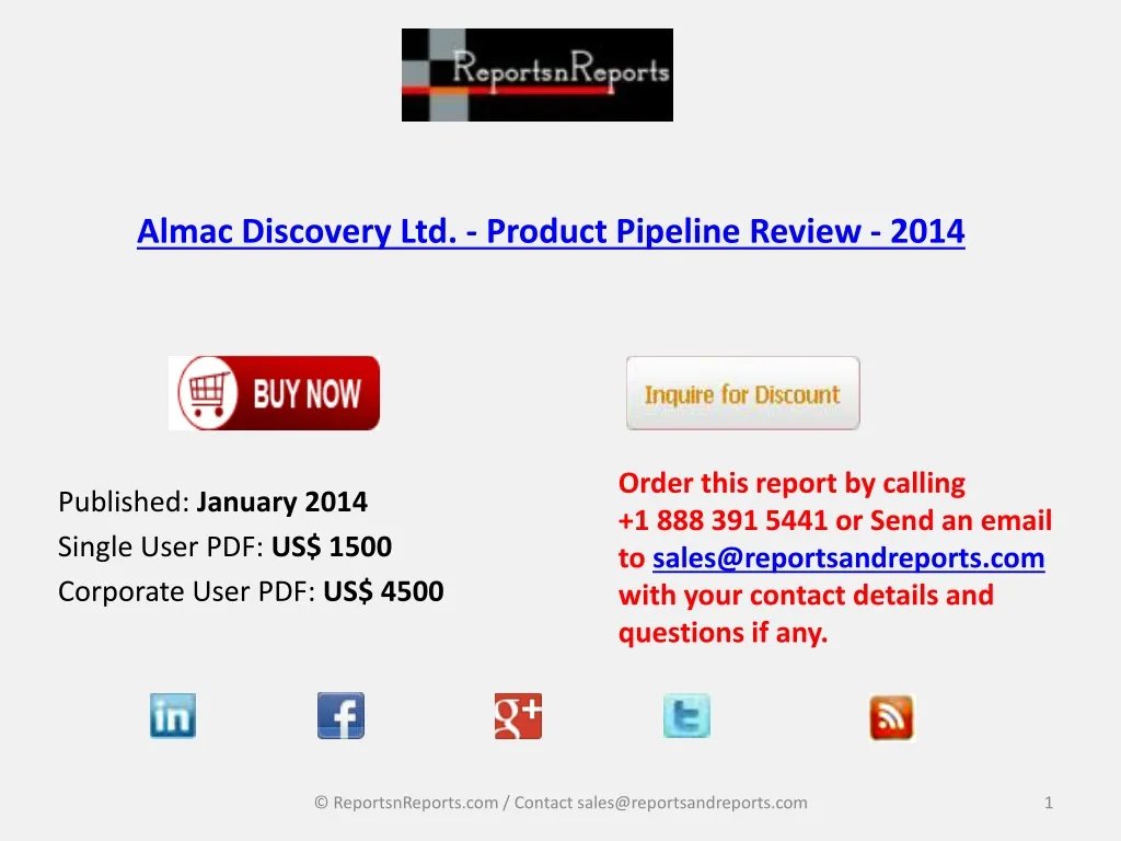 almac discovery ltd product pipeline review 2014
