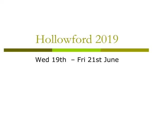 Hollowford 2019