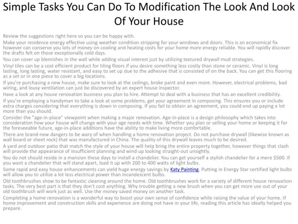 3Simple Tasks You Can Do To Modification The
