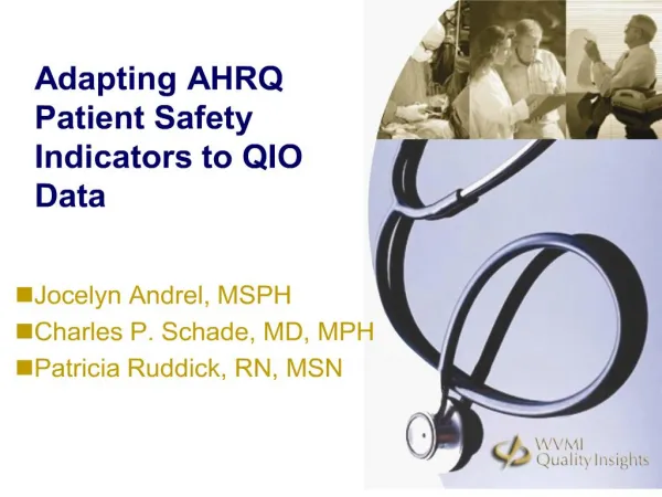 adapting ahrq patient safety indicators to qio data