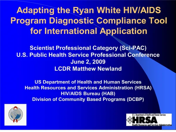 adapting the ryan white hivaids program diagnostic compliance ...
