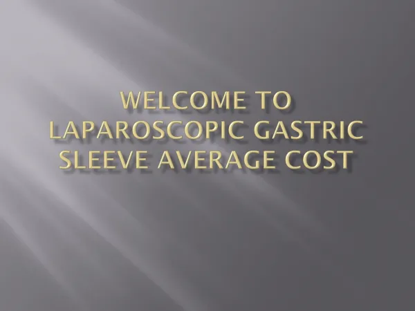 Laparoscopic gastric sleeve average cost