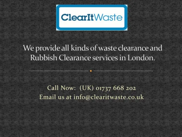 Rubbish Collection London