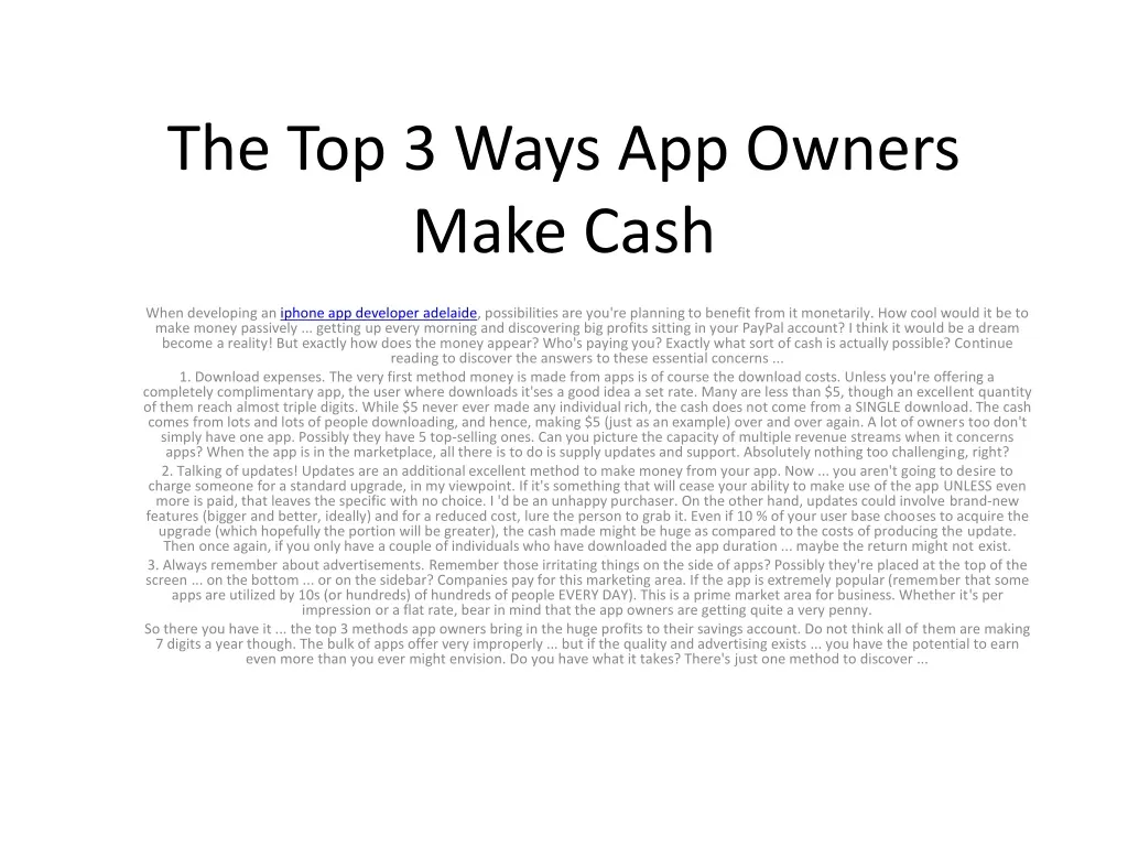 the top 3 ways app owners make cash