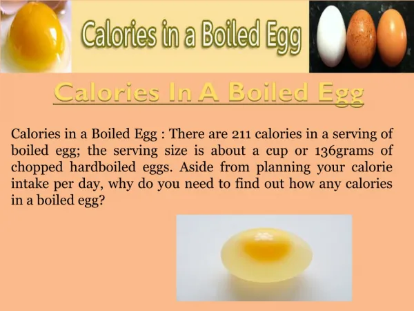 Calories In Hard Boiled Egg