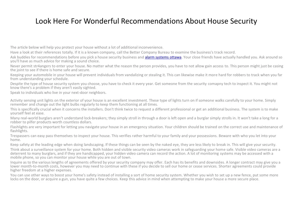 look here for wonderful recommendations about house security