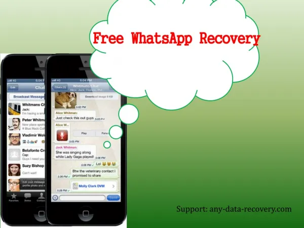 iPhone WhatsApp Recovery for Free