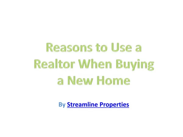 Reasons to Use a Realtor When Buying New