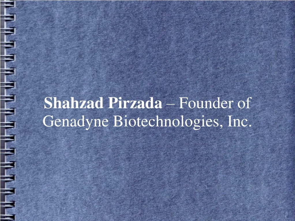 shahzad pirzada founder of genadyne