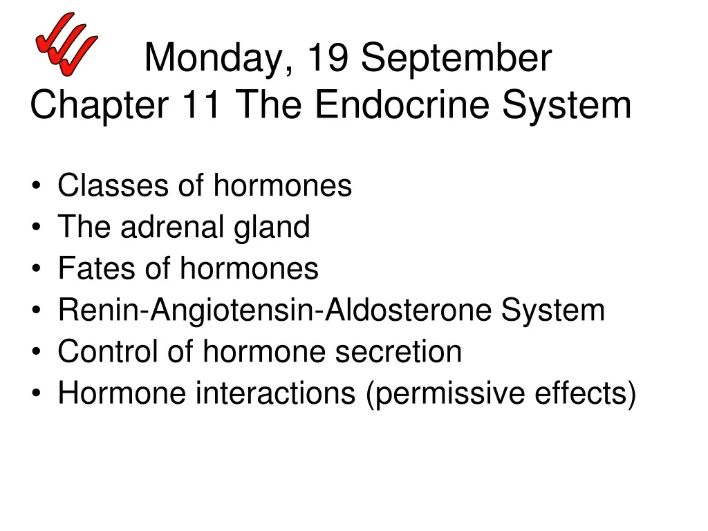 monday 19 september chapter 11 the endocrine system