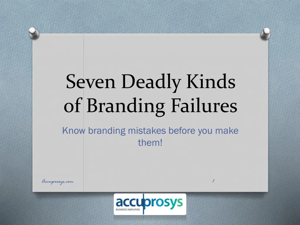 seven deadly kinds of branding failures