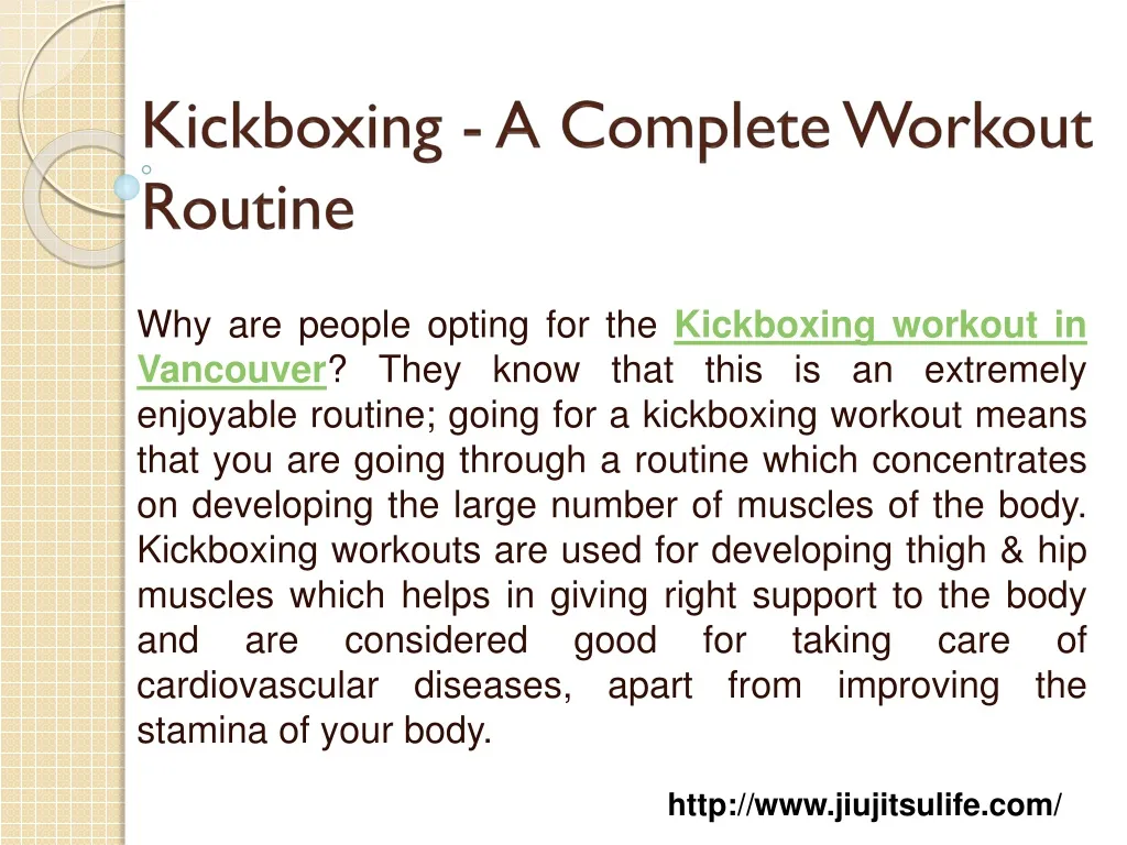 kickboxing a complete workout routine
