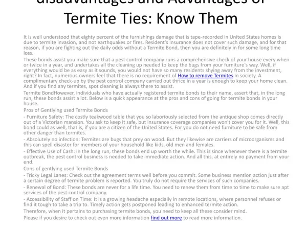 How to remove Termites