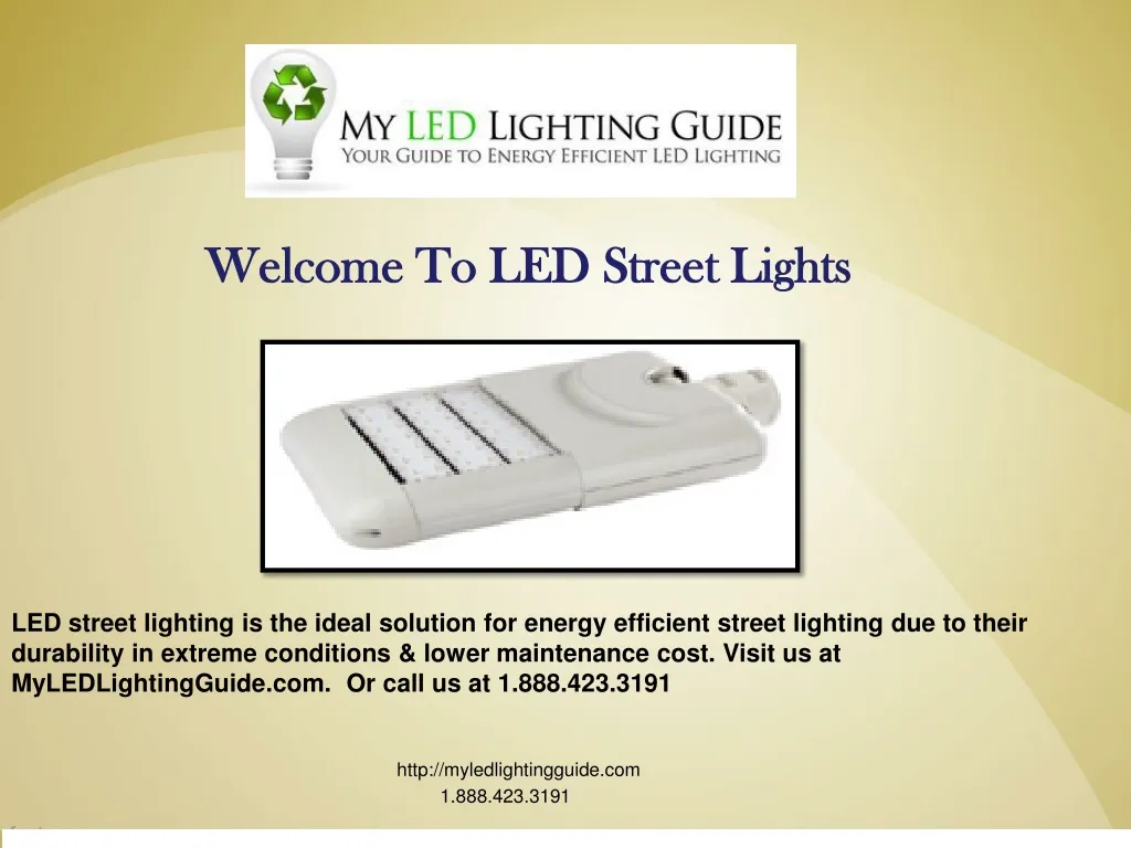 welcome to led street lights