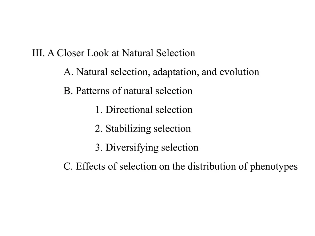 iii a closer look at natural selection a natural