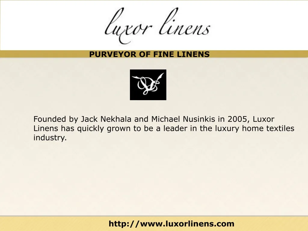 luxor linens purveyor of fine linens