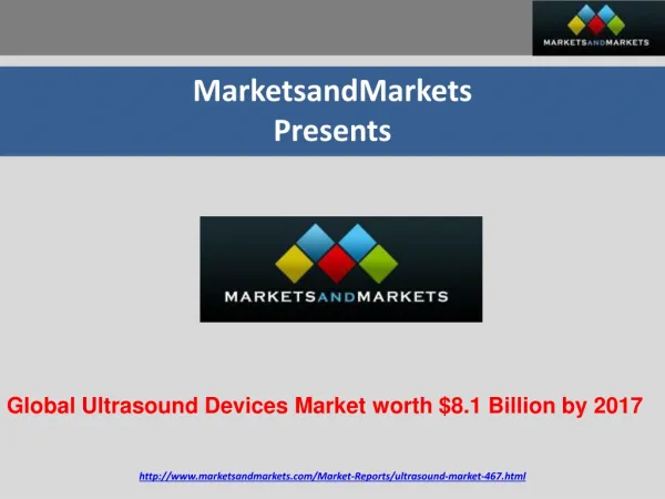Global Ultrasound Devices Market worth $8.1 Billion by 2017