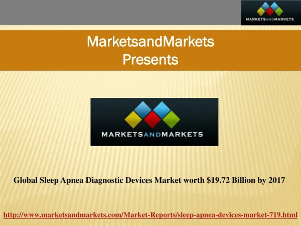 Sleep Apnea Diagnostic Devices Market by 2017