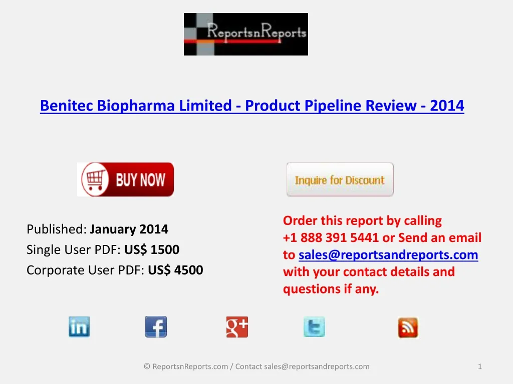 benitec biopharma limited product pipeline review 2014