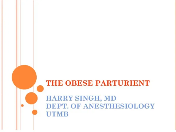 the obese parturient