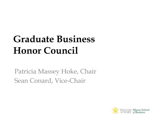 Graduate Business Honor Council