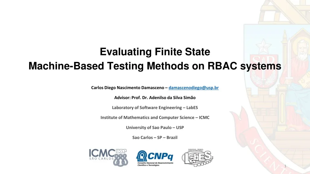 evaluating finite state machine based testing methods on rbac systems