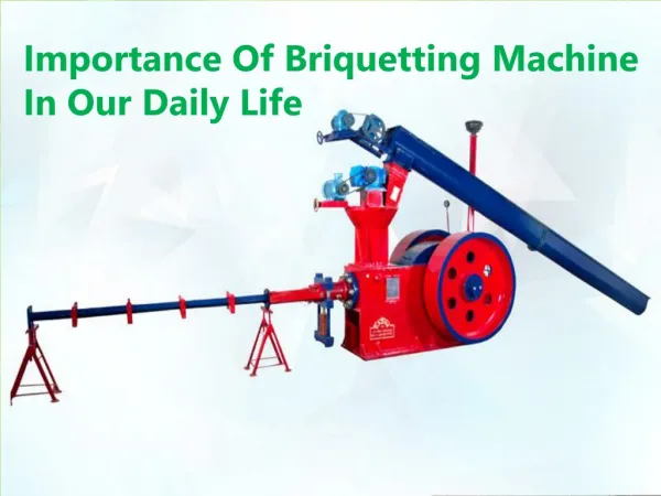 Importance Of Briquetting Machine In Our Daily Life