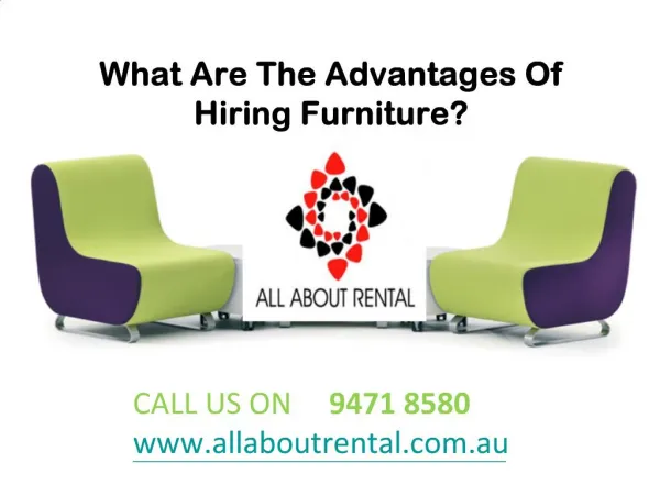 What Are The Advantages Of Hiring Furniture