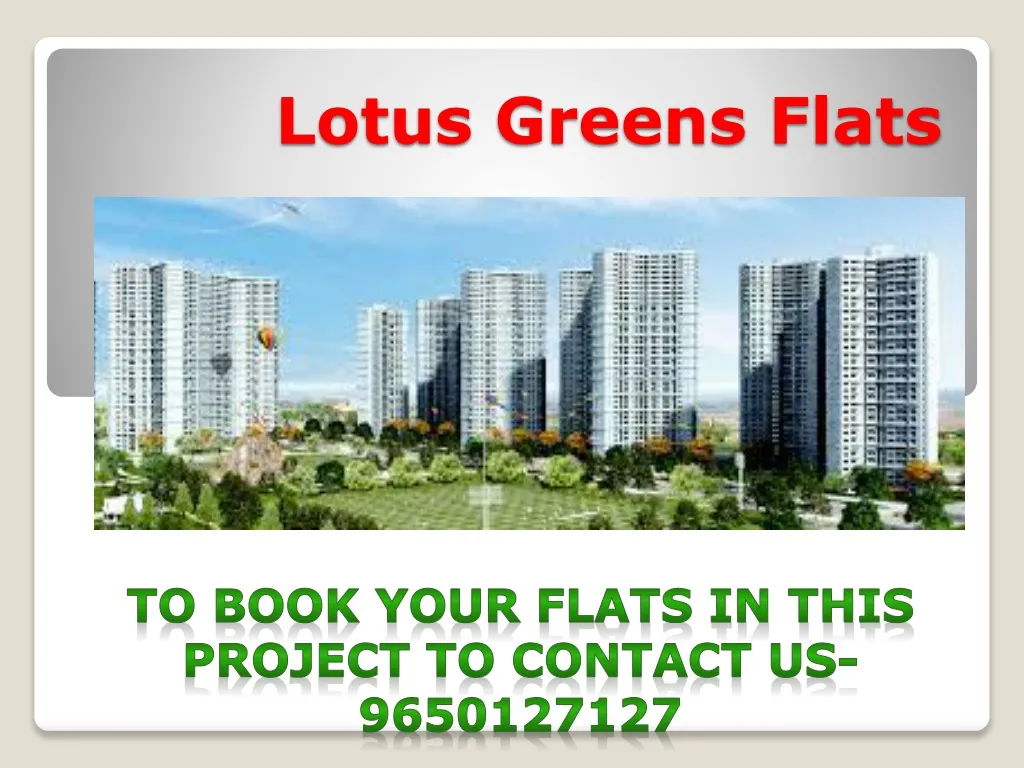 lotus greens flats