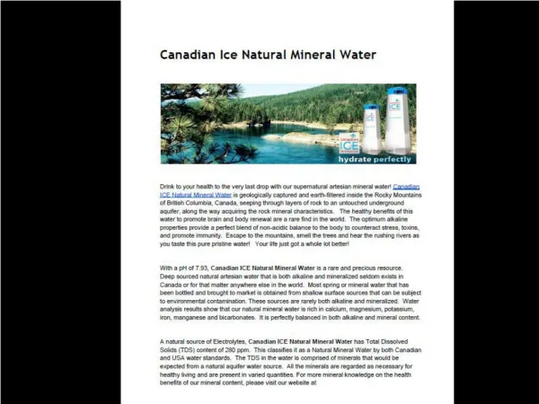 Riva Natural Mineral Water