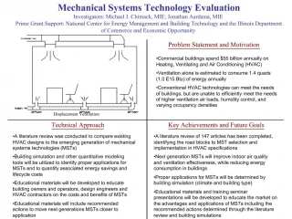 Mechanical Systems Technology Evaluation Investigators: Michael J. Chimack, MIE; Jonathan Aardsma, MIE Prime Grant Suppo - slide 1