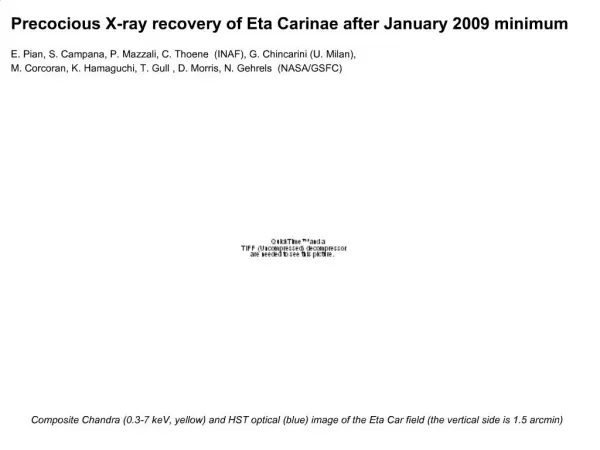 Precocious X-ray recovery of Eta Carinae after January 2009 minimum E. Pian, S.