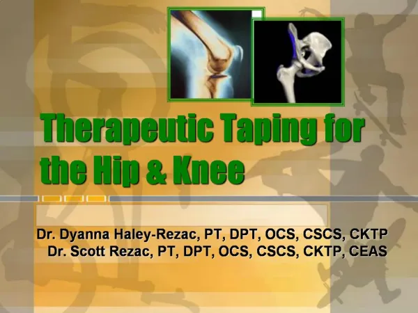Therapeutic Taping for the Hip Knee