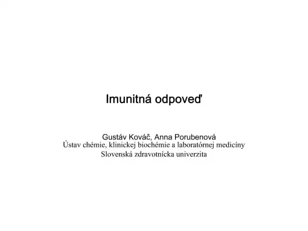 Imunitn odpoved