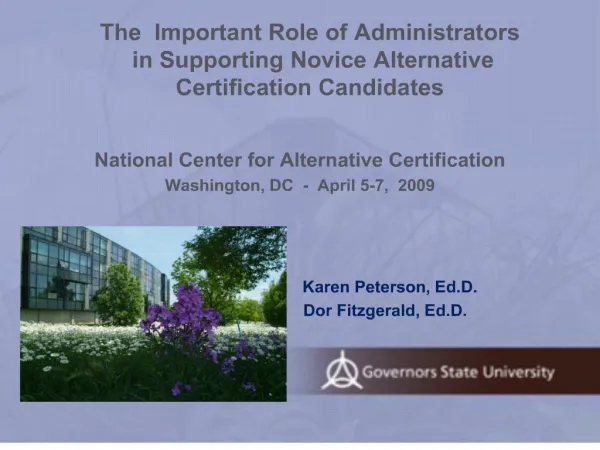 the important role of administrators in supporting novice alternative certification candidates