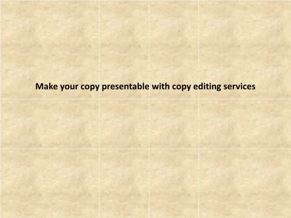 copy editing services
