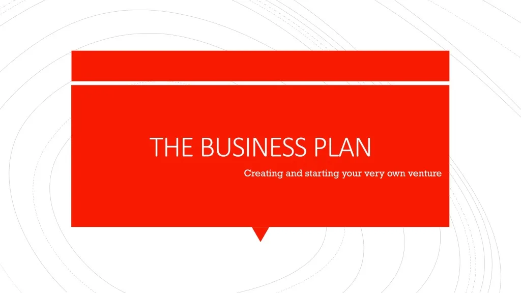 the business plan