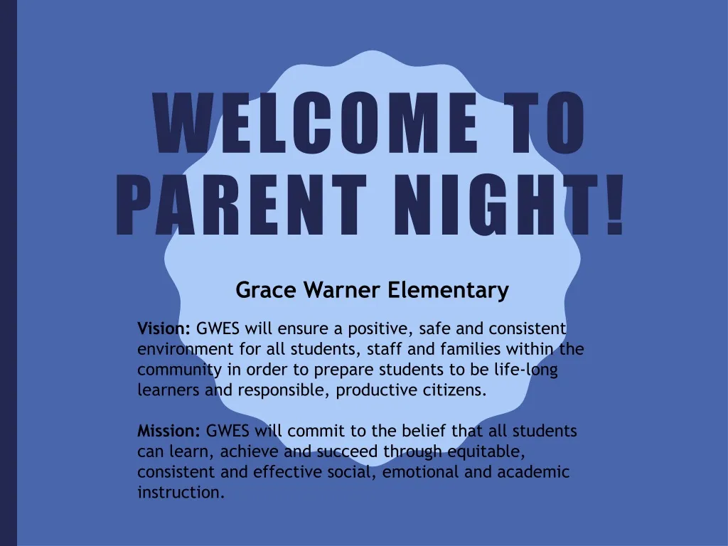 welcome to parent night