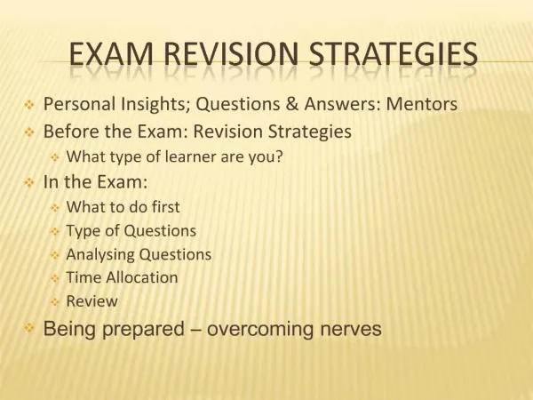 Exam Revision Strategies