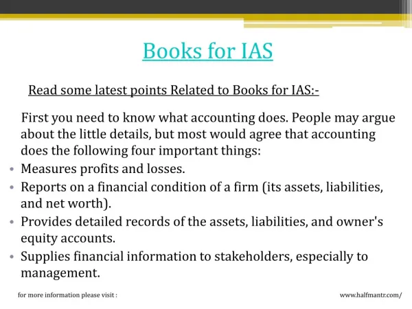Books for IAS exam are available online at halfmantr