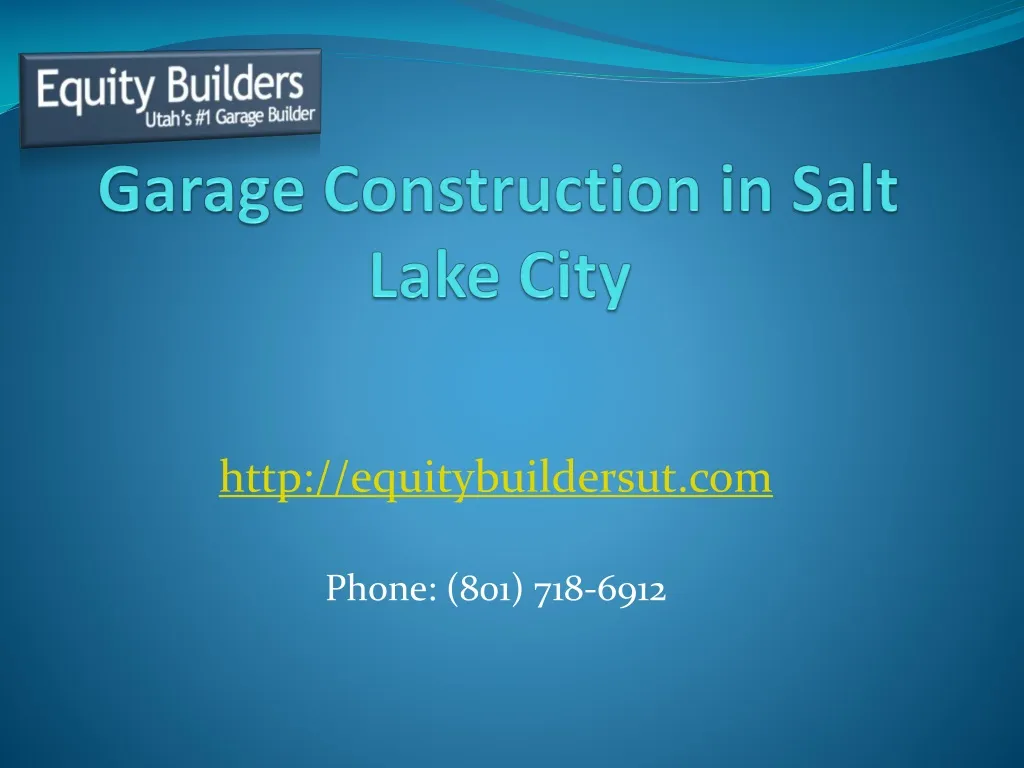 garage construction in salt lake city
