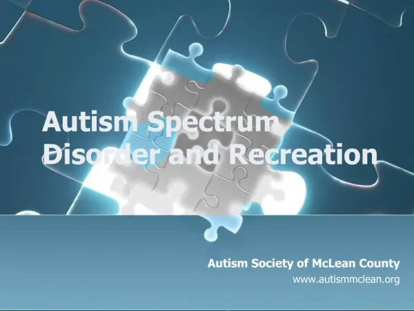 Autism Spectrum Disorder and Recreation