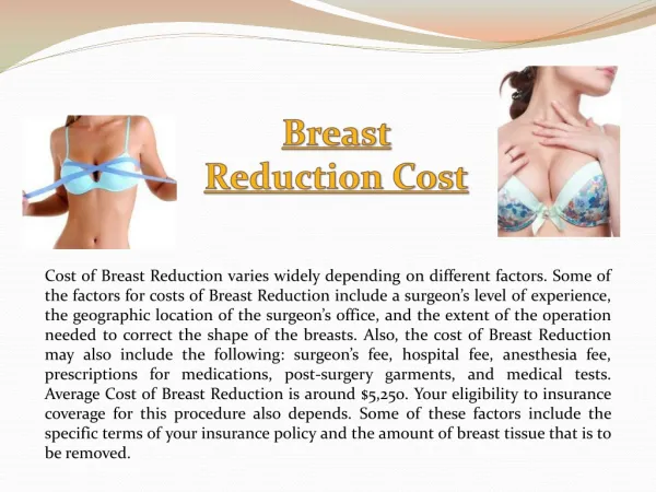 Breast Reduction Surgery Cost