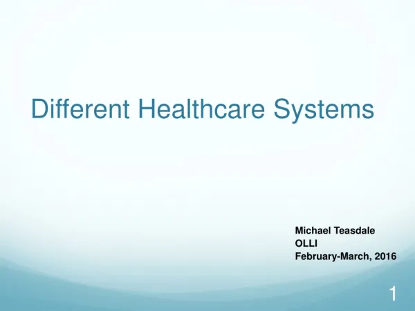 Different Healthcare Systems