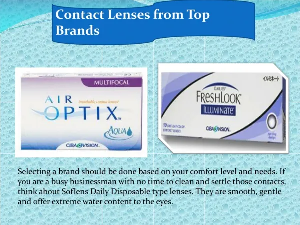 Contact Lens From top brands