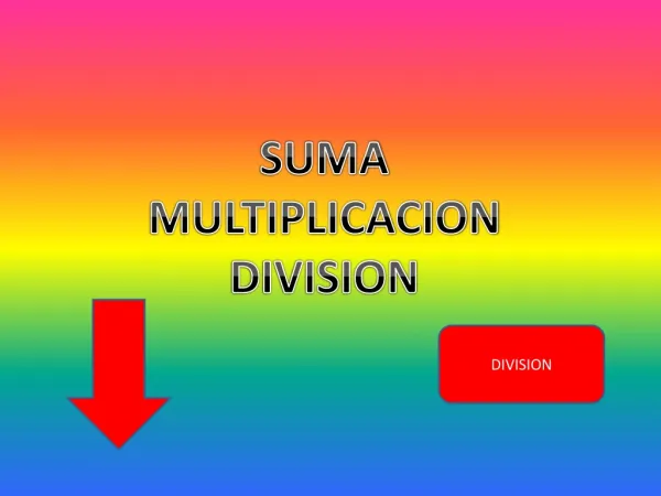 suma multiplicacion division